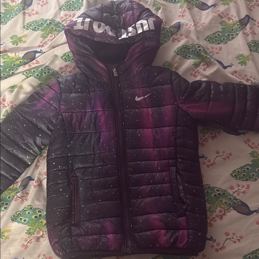 Kids Galaxy Print Puffer Jacket